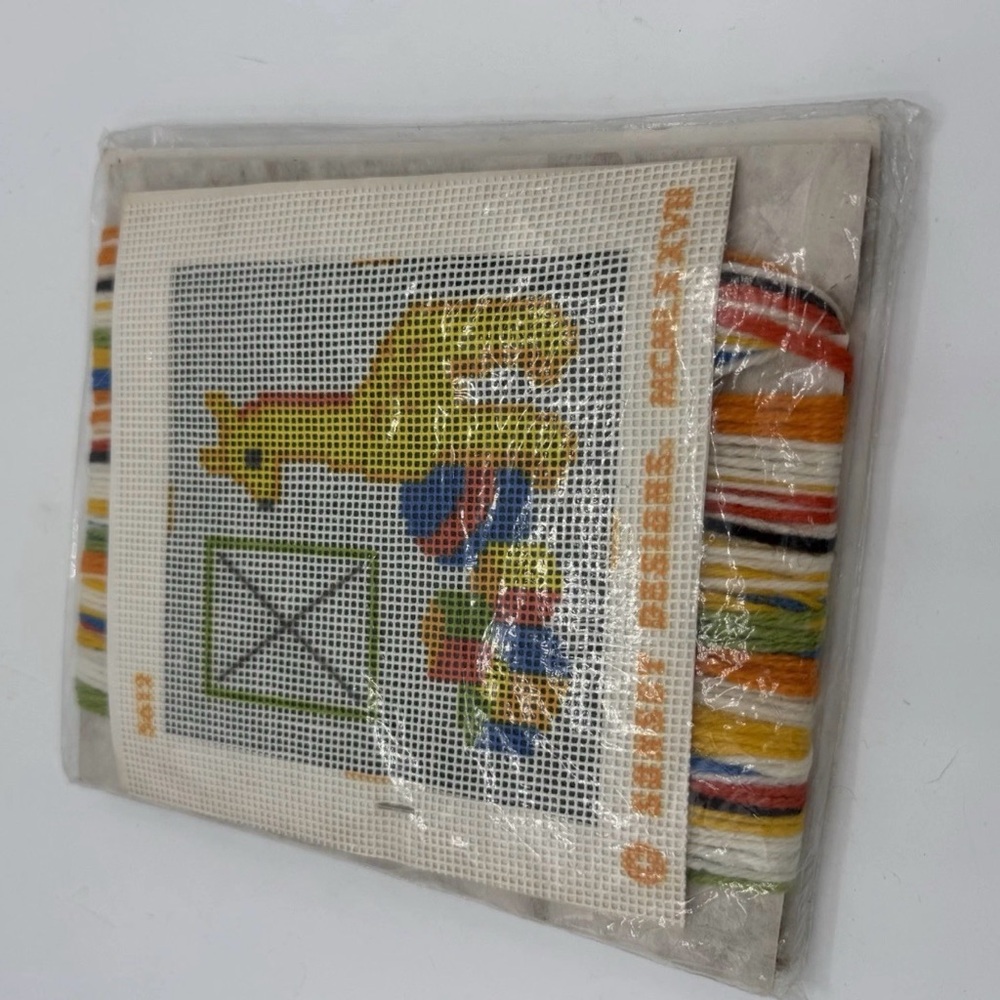 Vintage Needle Pointers Photo Frame Giraffe Needlepoint Kit 5612 Sunset Designs - Picture 3 of 3